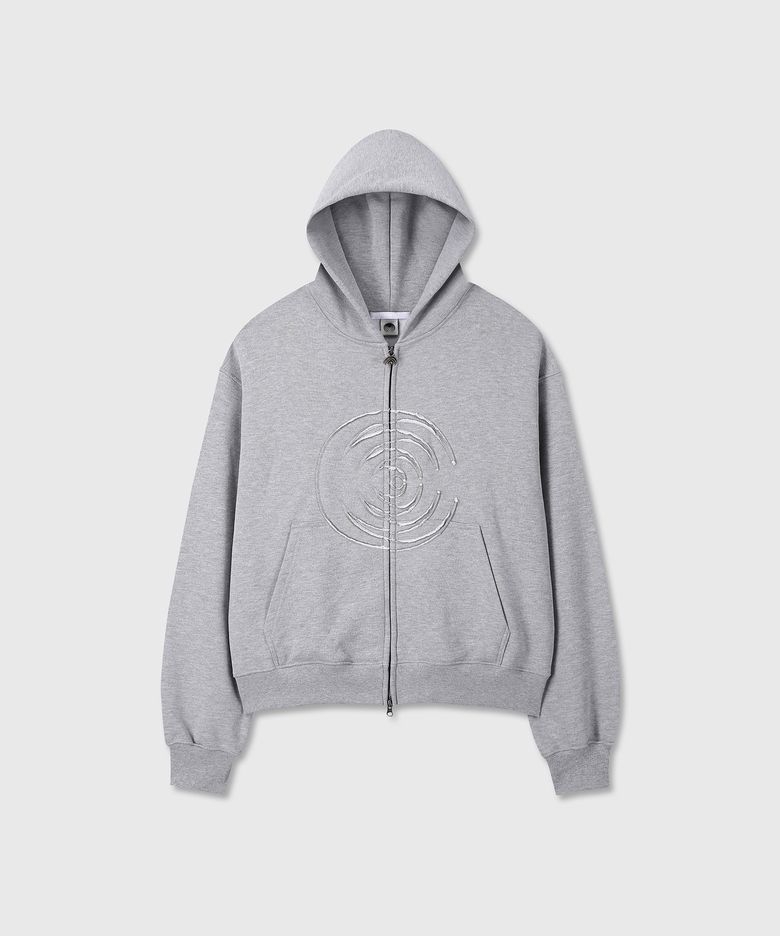 [DIVEIN X DAMONS YEAR] D.M.Y LOGO HOOD ZIP-UP (MELANGE GRAY)