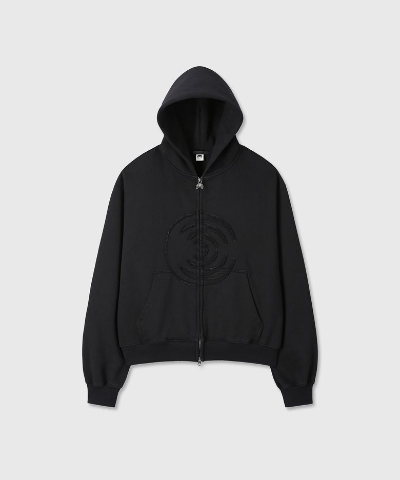 [DIVEIN X DAMONS YEAR] D.M.Y LOGO HOOD ZIP-UP (BLACK)