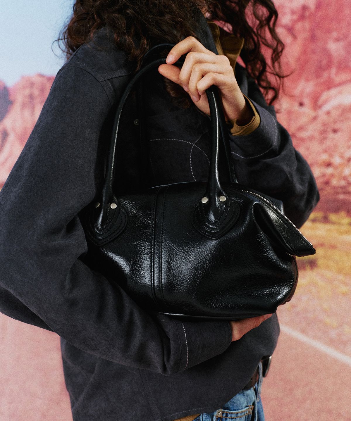 망고매니플리즈(MANGO MANY PLEASE) MAHA TOTE BAG_BLACK