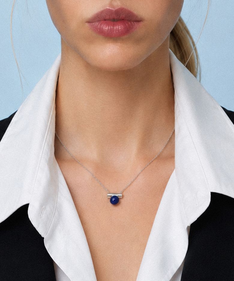 V9 Essential 12 Lapis Stone Necklace