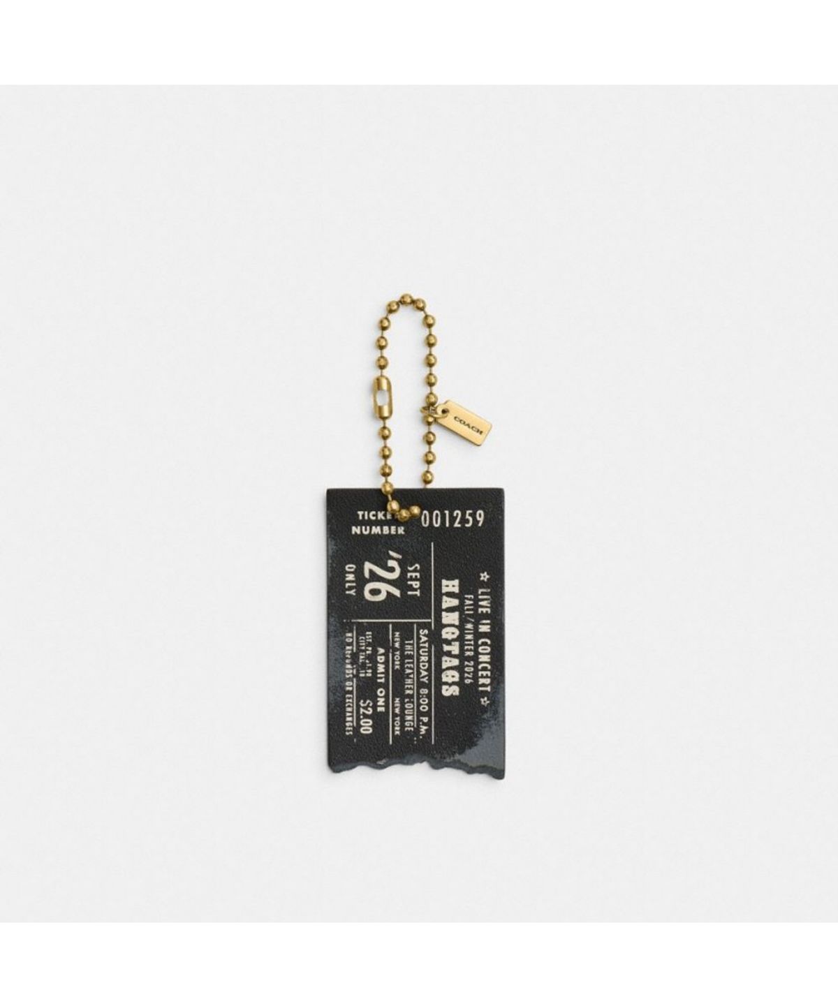 코치(COACH) 행택 콘서트 티켓 백 참 CHQ95 B4/BK