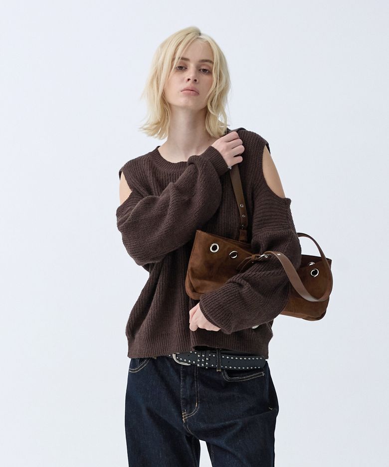 아일렛 버클 숄더백 [Brown]