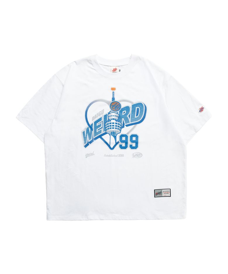 WEIRD X HHTRN 타워 티셔츠 WHITE
