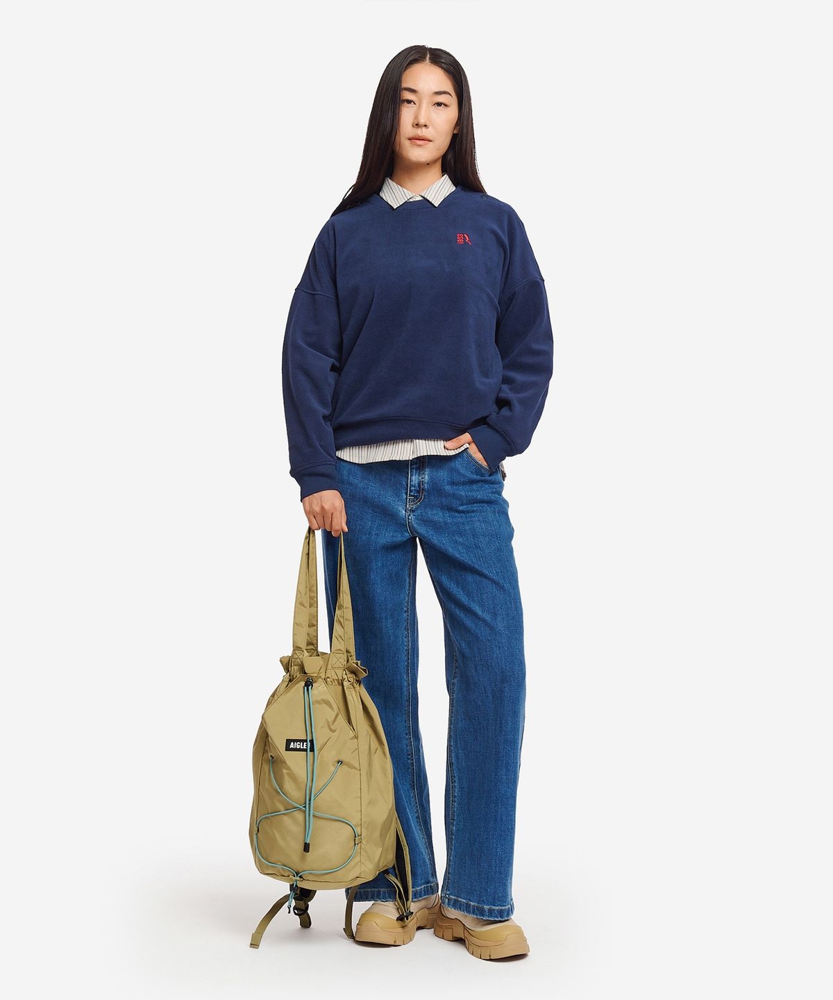 에이글(Aigle) 공용 경량 컴팩트 킨차쿠 백팩(10L) AAS26UBAC003DUGR
