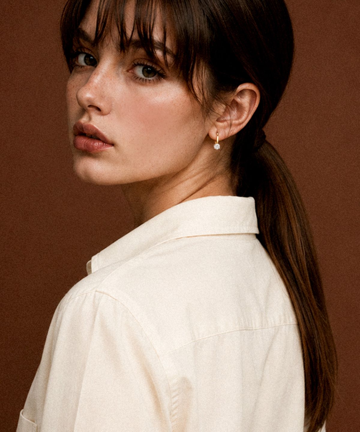 바이브나인(Vibe9) V9 Essential 15 Tiny Crystal Hoop Earrings