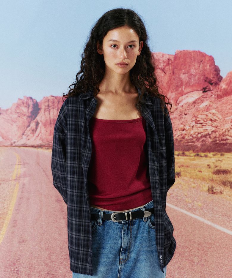 FLOW CHECK SHIRT_NAVY