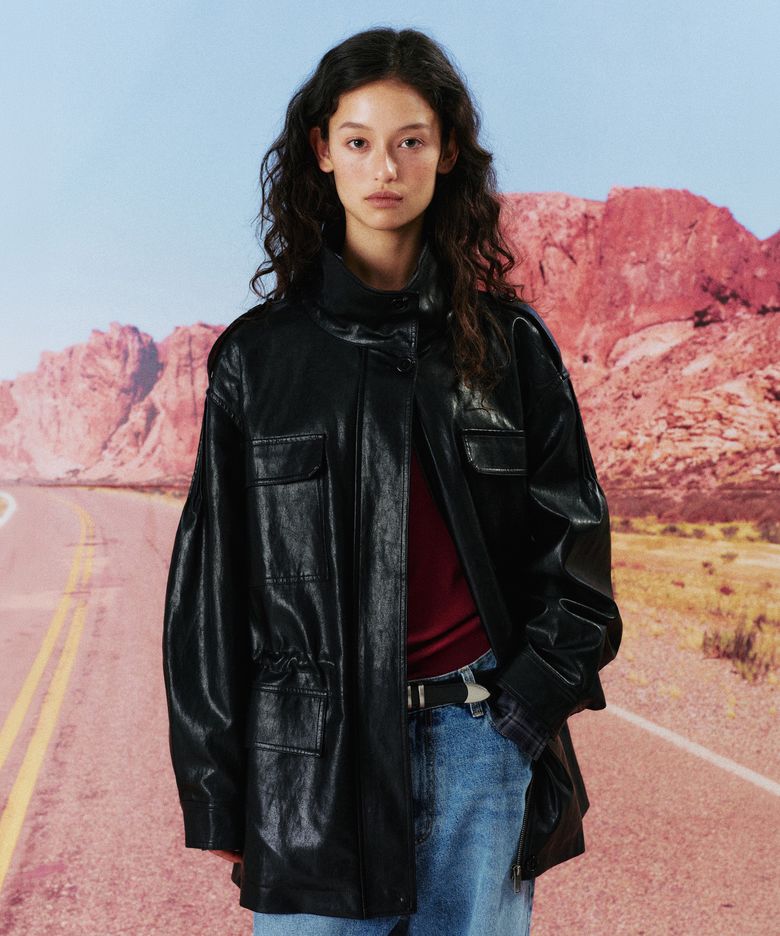 EVINO LEATHER JACKET_BLACK