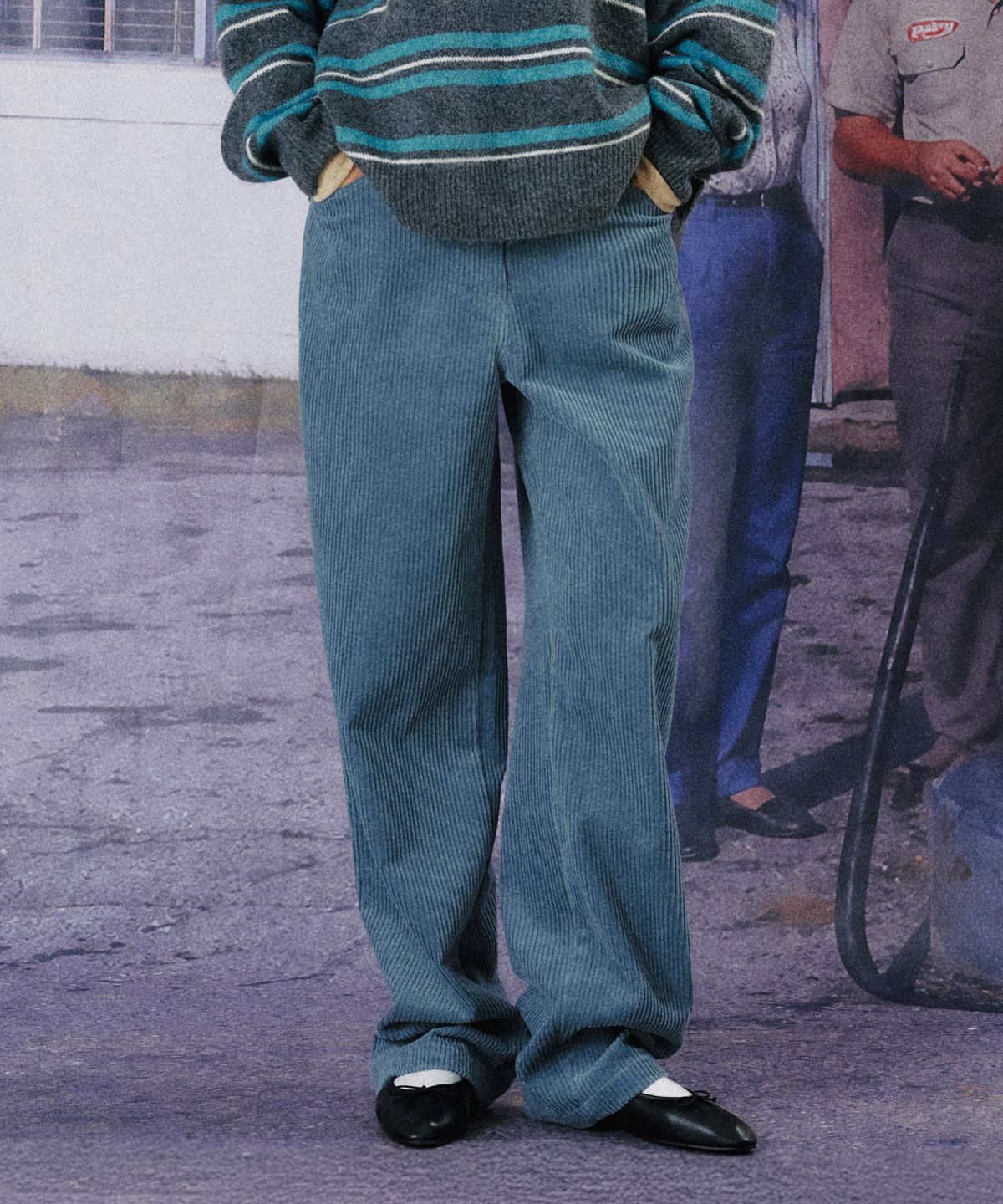 망고매니플리즈(MANGO MANY PLEASE) JADE CORDUROY PANTS_BLUE