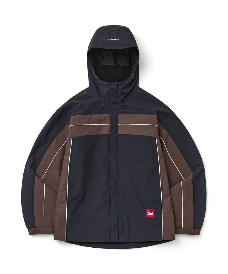 PANELED JACKET TEAL NAVY