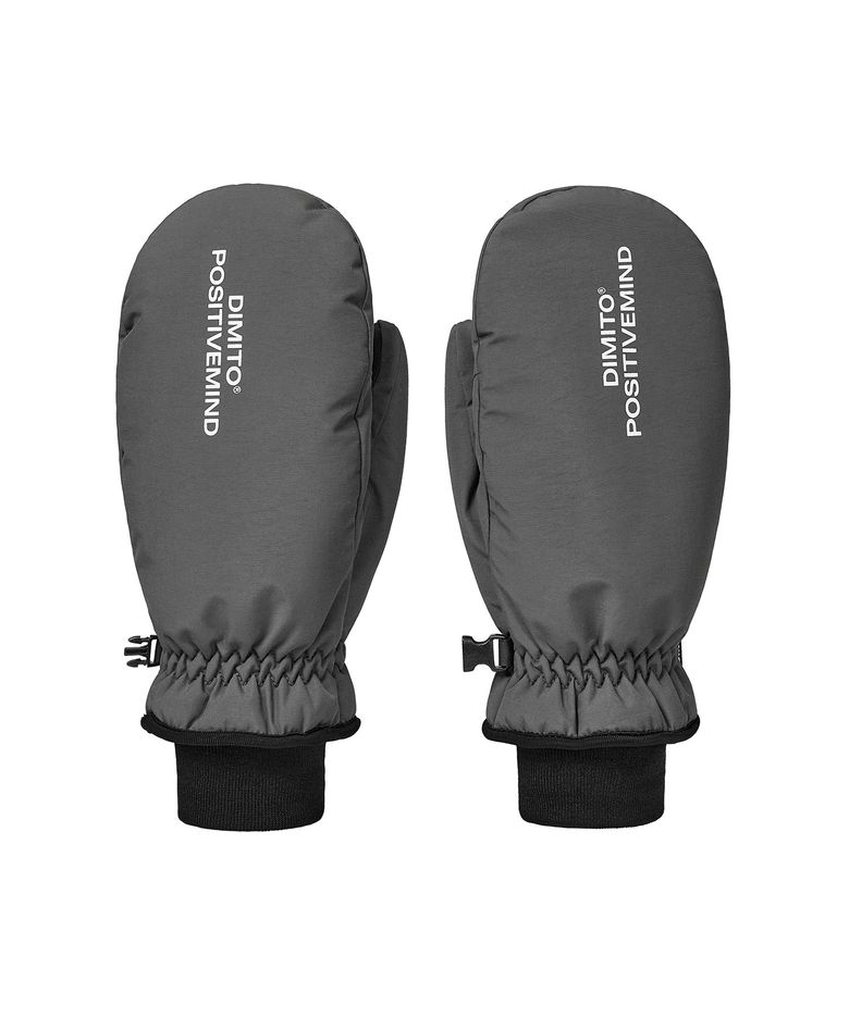 BASIC LOGO MITTEN CHARCOAL
