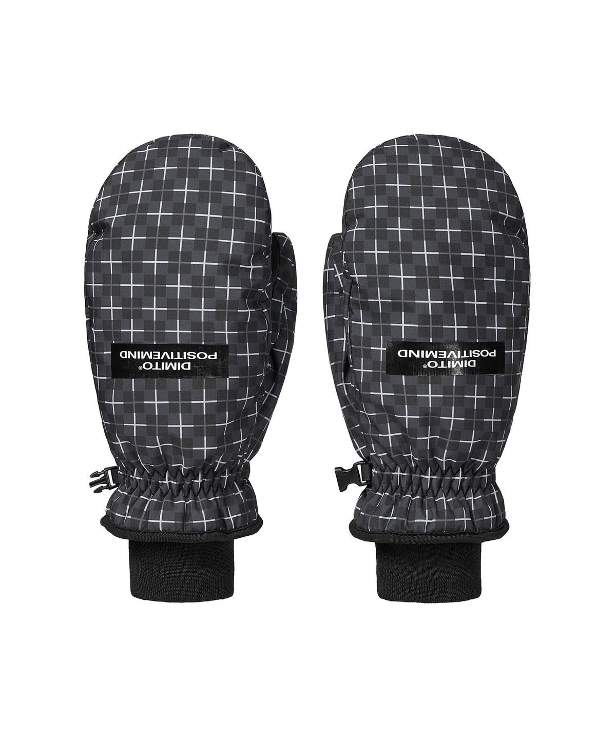 디미토(DIMITO) PATTERN MITTEN CROSS CHECK BLACK