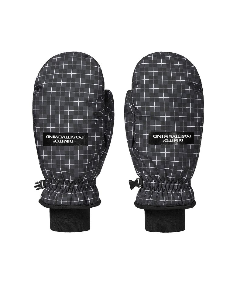 PATTERN MITTEN CROSS CHECK BLACK