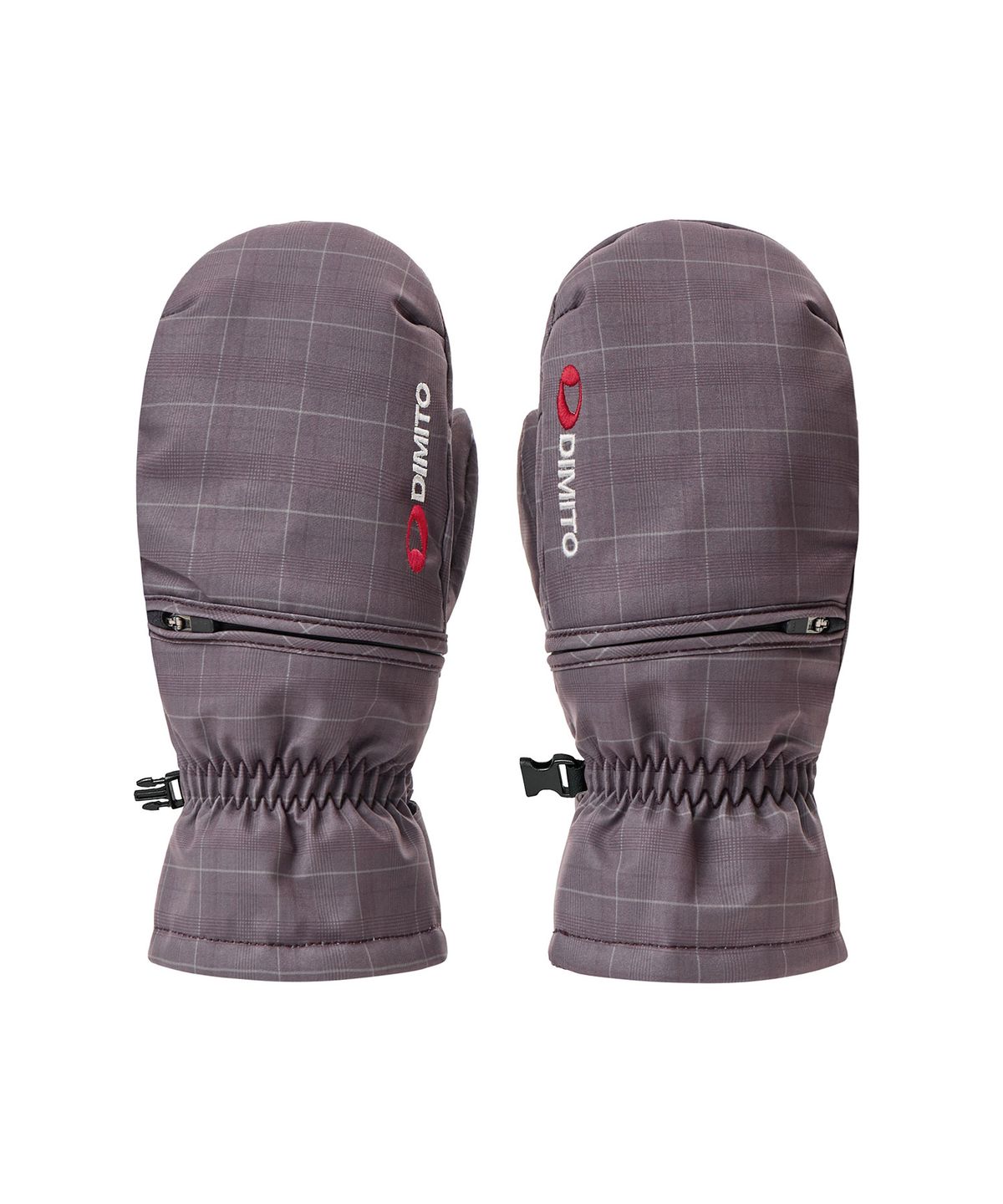 디미토(DIMITO) CHECKER EASY OPEN MITTEN WINE CHECK
