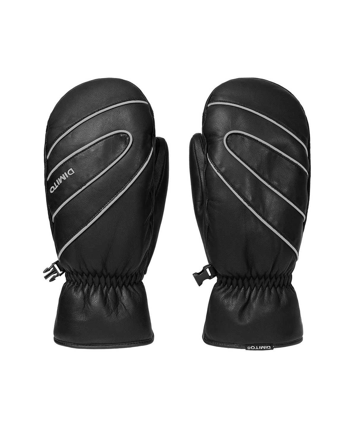 디미토(DIMITO) PIPING LEATHER MITTEN BLACK