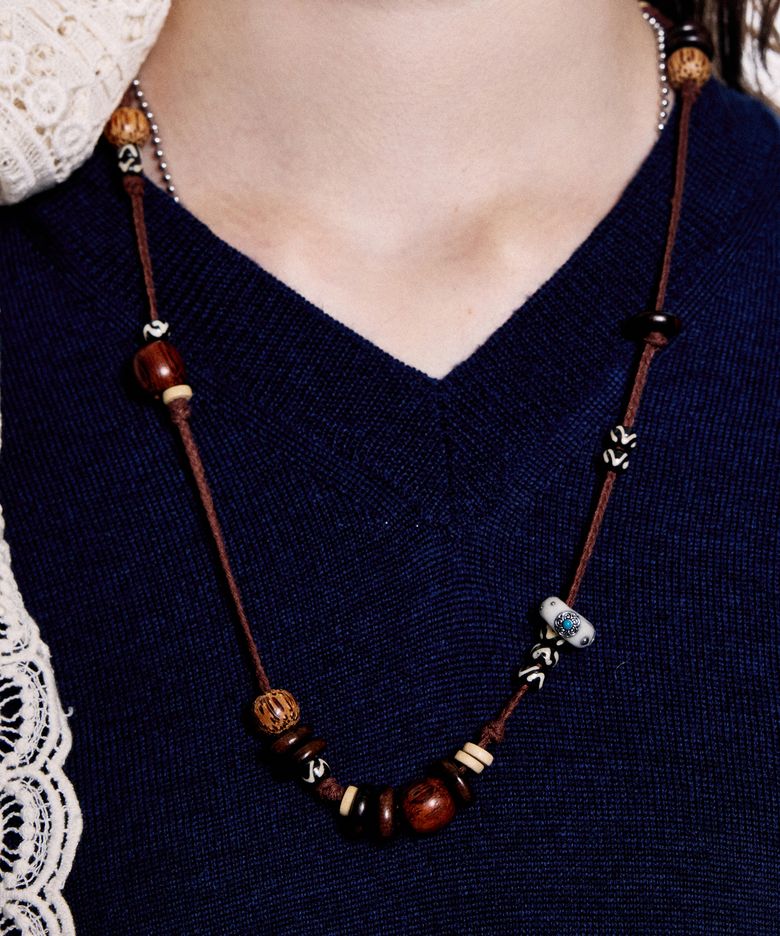 harlow necklace-brown