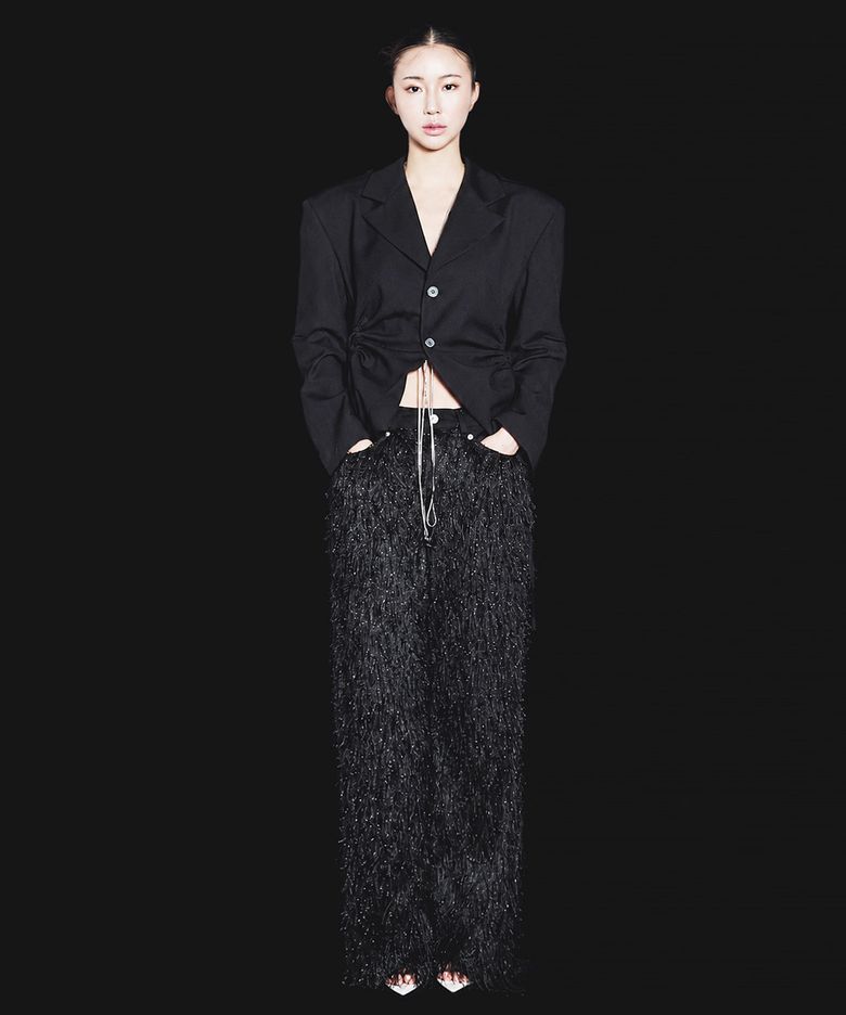 프린지 와이드 팬츠