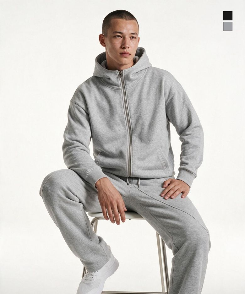 하이넥 투웨이 후드 집업 절개 팬츠 셋업 2컬러 FW6013