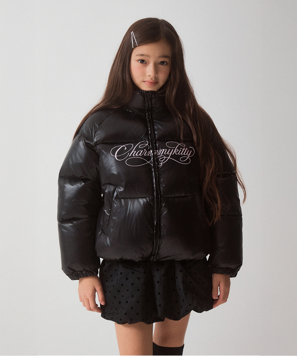 스파오 키즈(SPAO KIDS) [키즈] (챠미키티) 푸퍼(Black)_SPJPG4TKG3