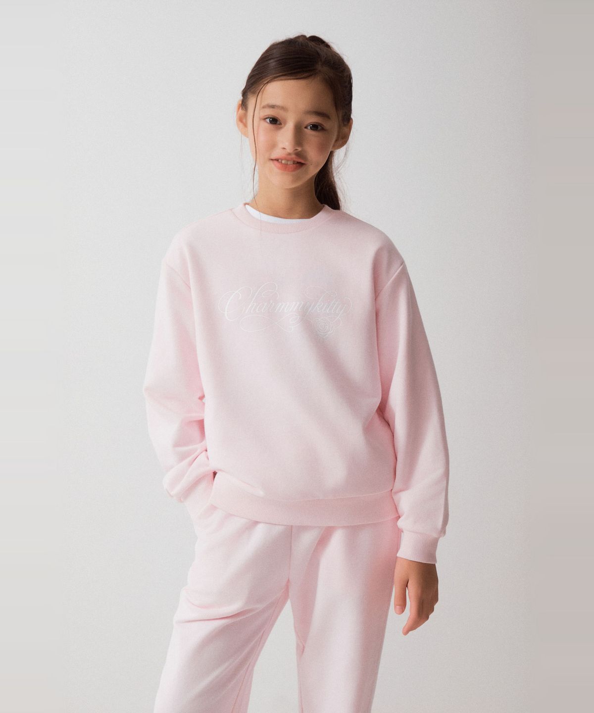 스파오 키즈(SPAO KIDS) [키즈] (챠미키티) 상하세트(Light Pink)_SPSMG49KG2