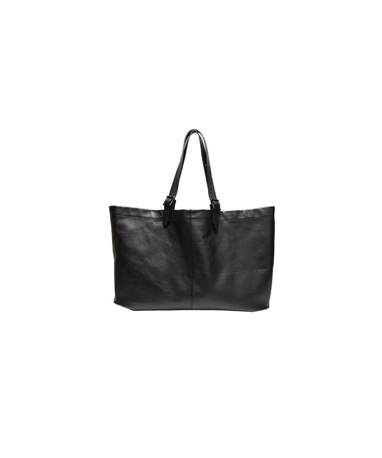 Leather mass bag Black