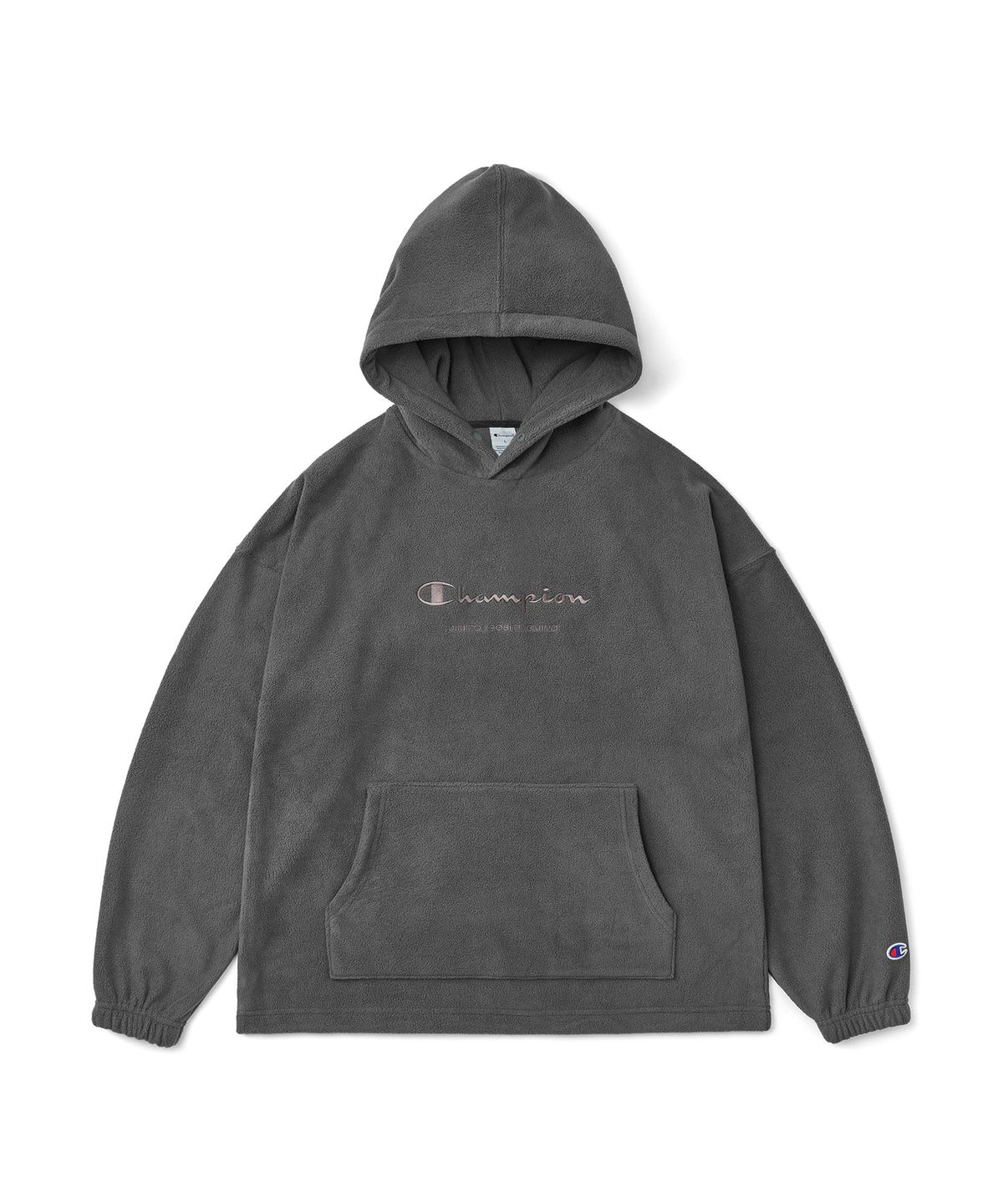 디미토(DIMITO) [CHAMPION x DIMITO] SCRIPT FLEECE HOODIE DARK GREY