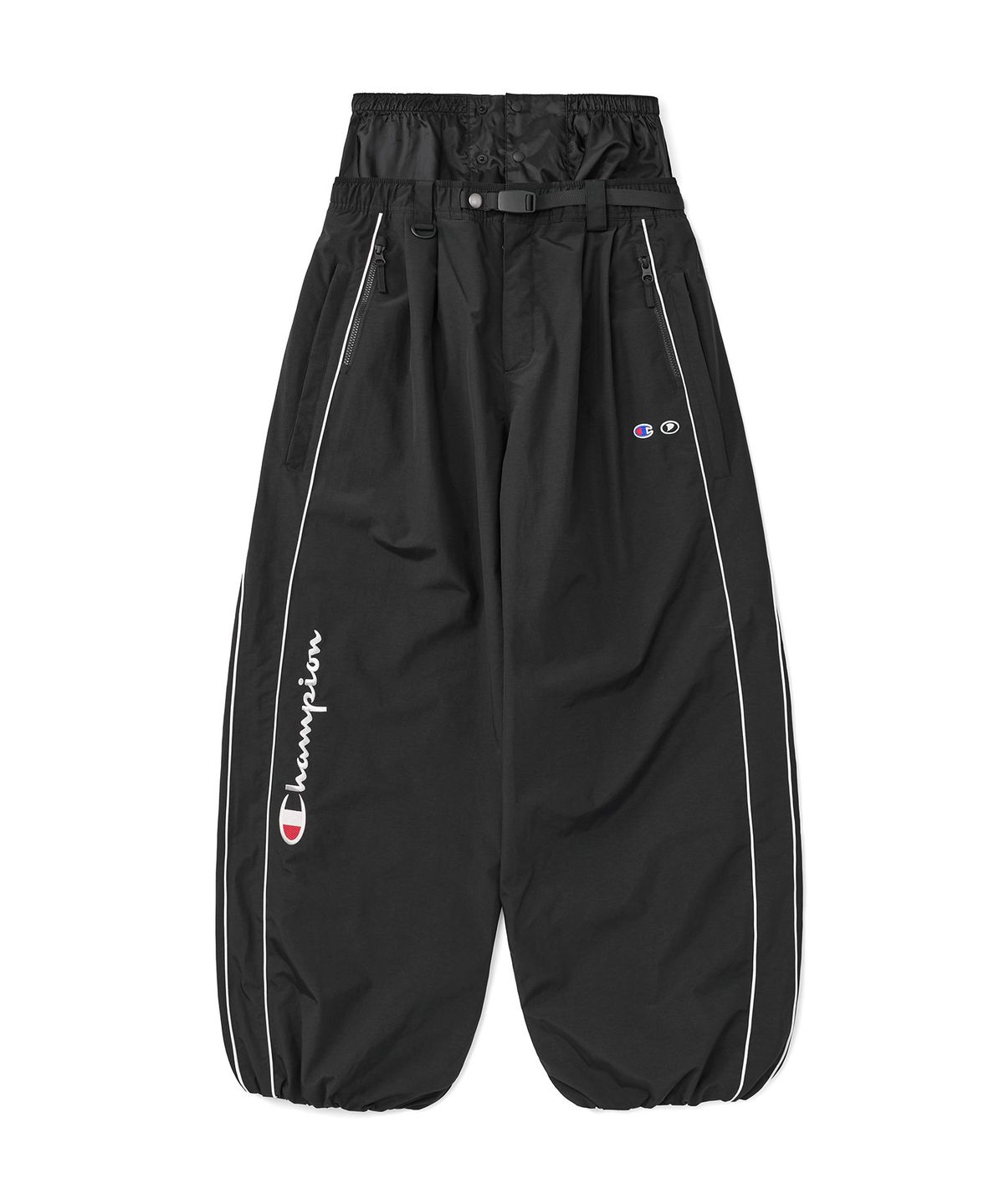 디미토(DIMITO) [CHAMPION x DIMITO] SCRIPT TRACK BANDED PANTS (WIDE FIT LV.2) BLACK