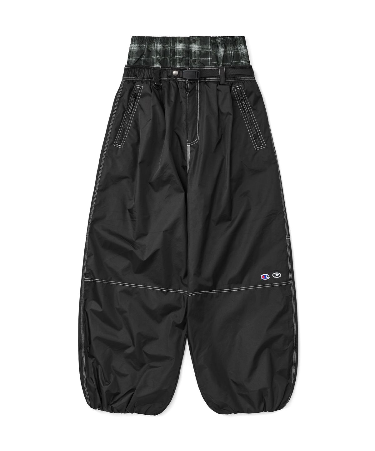디미토(DIMITO) [CHAMPION x DIMITO] STITCH BANDED PANTS (WIDE FIT LV.2) BLACK
