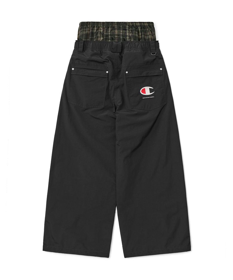 [CHAMPION x DIMITO] C-LOGO BASIC PANTS (WIDE FIT LV.2) BLACK