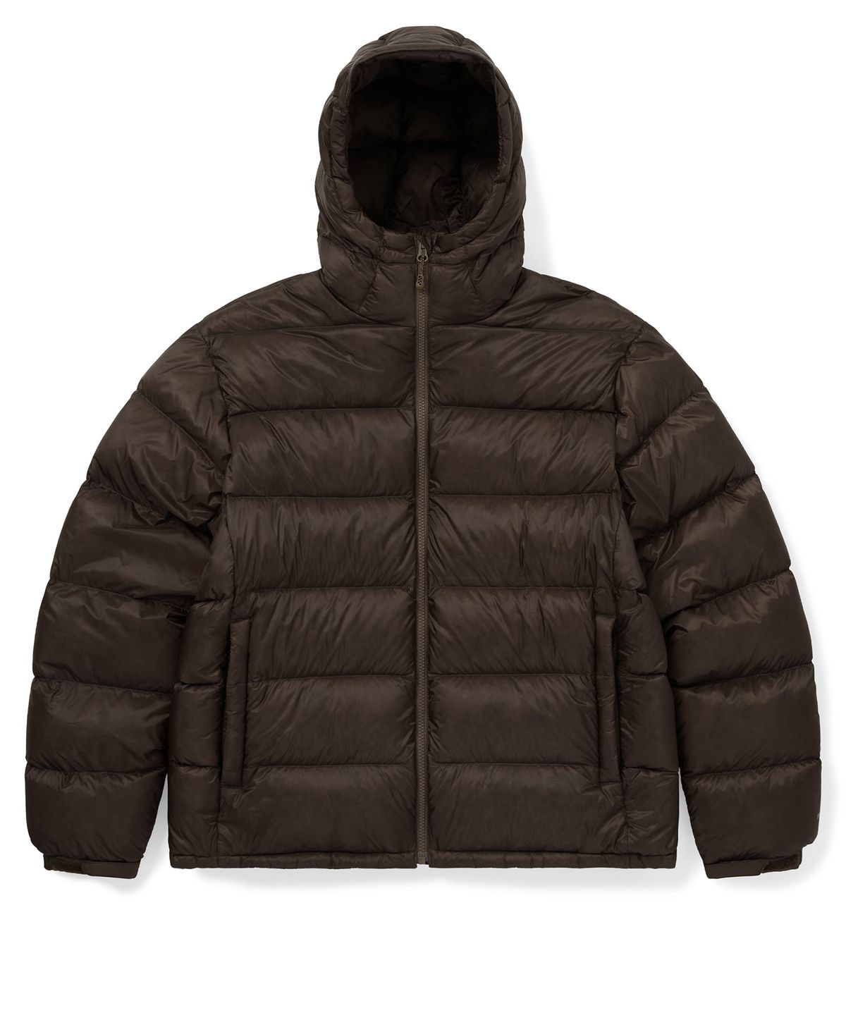 디스이즈네버댓(THISISNEVERTHAT) Skogar Hooded MID Down Jacket Brown