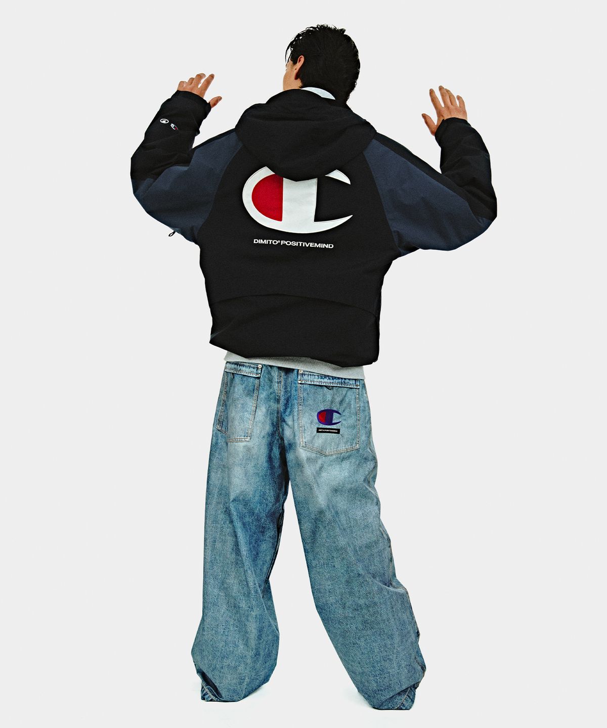 디미토(DIMITO) [CHAMPION x DIMITO] VARSITY ANORAK TRACK JACKET DEEP NAVY