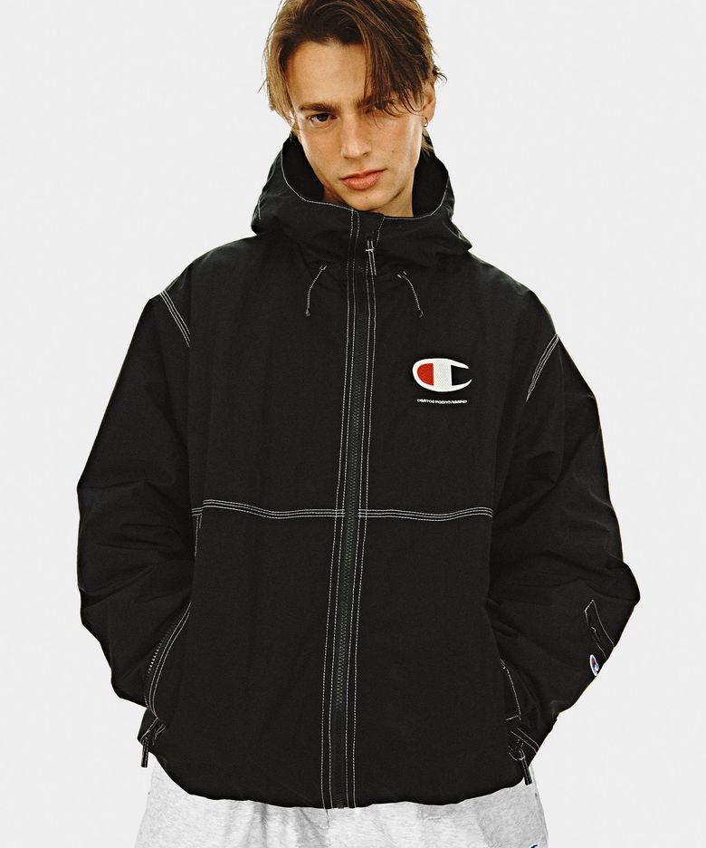[CHAMPION x DIMITO] C-LOGO STITCHED JACKET BLACK