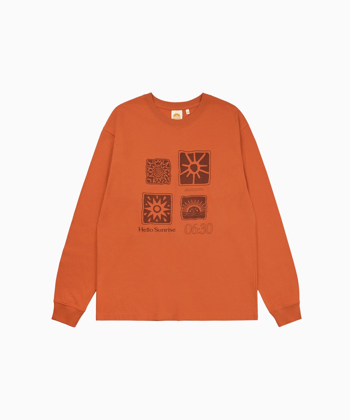 헬로 선라이즈(HELLO SUNRISE) Sun Stamp L/S Tee_VTG Orange