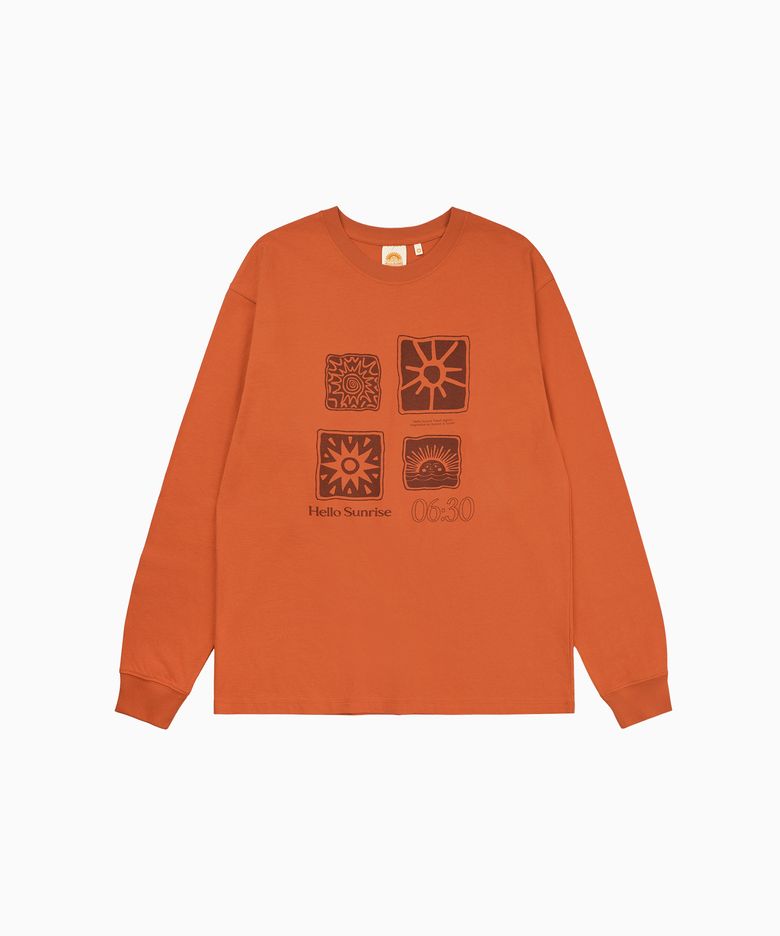 Sun Stamp L/S Tee_VTG Orange