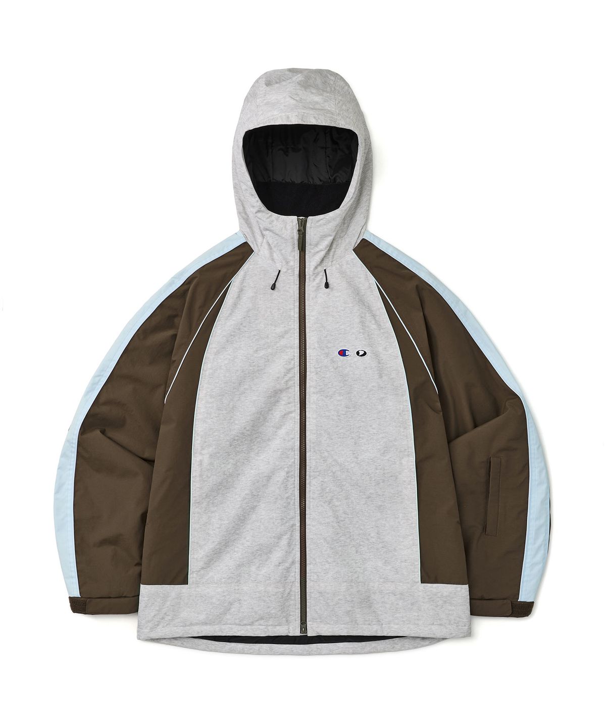 디미토(DIMITO) [CHAMPION x DIMITO] HERITAGE BLOCK LINE JACKET SILVER GREY
