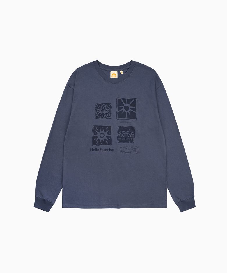Sun Stamp L/S Tee_VTG Navy