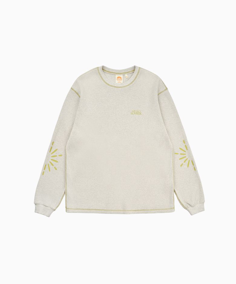 Sunlight Waffle L/S_Melange Ivory