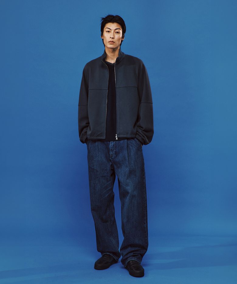 워시드 필드 저지 집업 네이비
