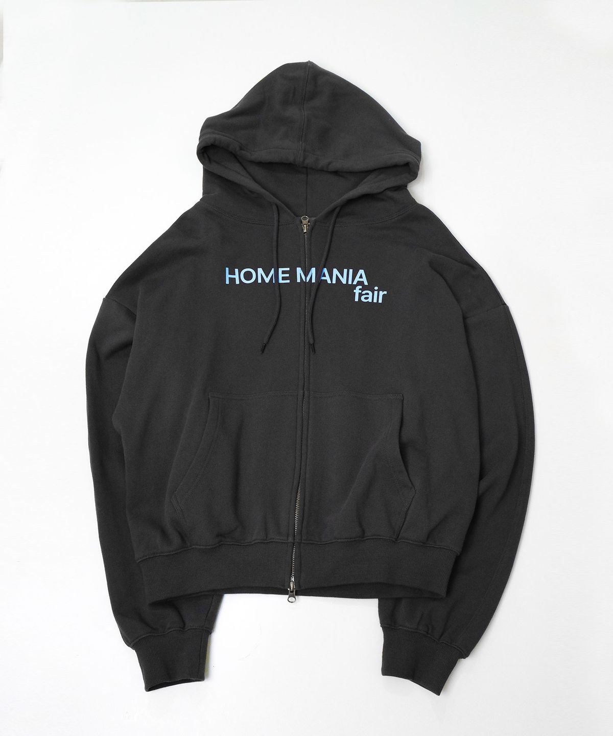 이스트쿤스트(ISTKUNST) HMF LOGO HOOD ZIP UP_CHARCOAL(IK2GFUM480A)