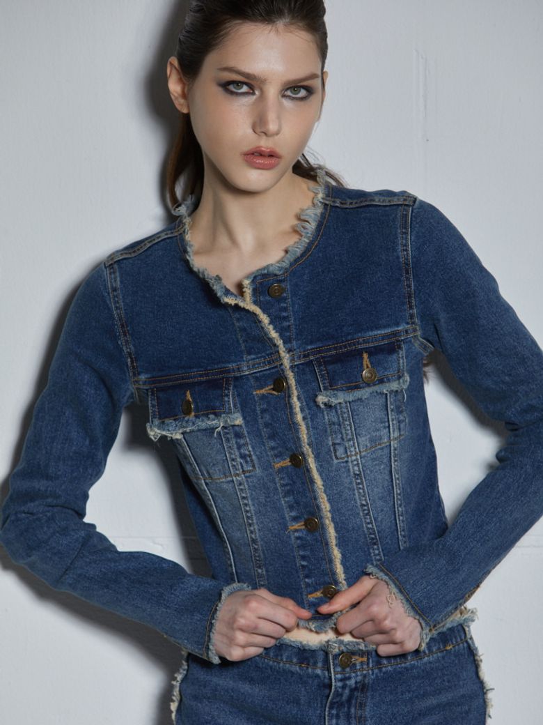 FRINGED DENIM JACKET
