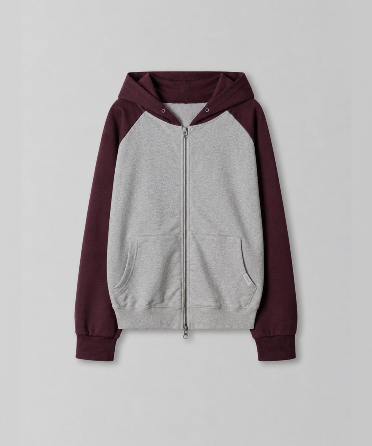 108파운드(108POUND) Dusty Raglan Hoodie_Melange Gray