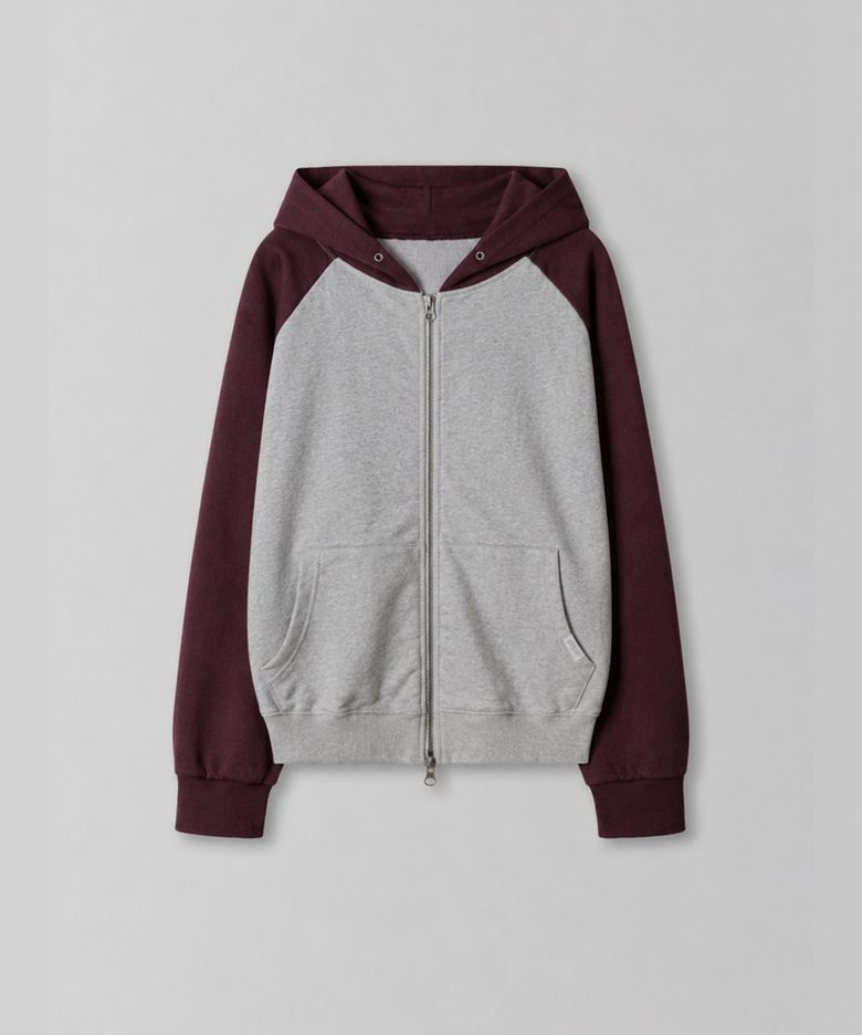 Dusty Raglan Hoodie_Melange Gray