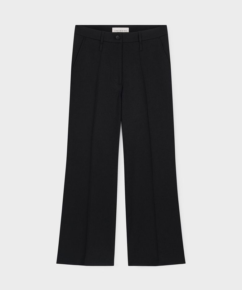 TAILORED FLARED PANTS (BLACK)