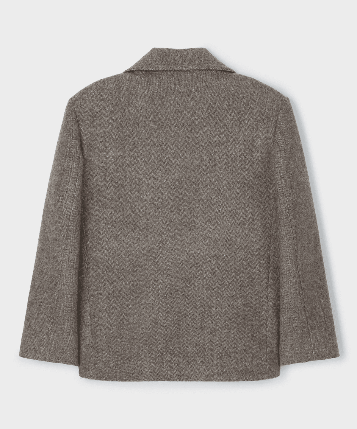 언지미크(UNGIMMICK) HERRINGBONE PEACOAT (ASH GREY)