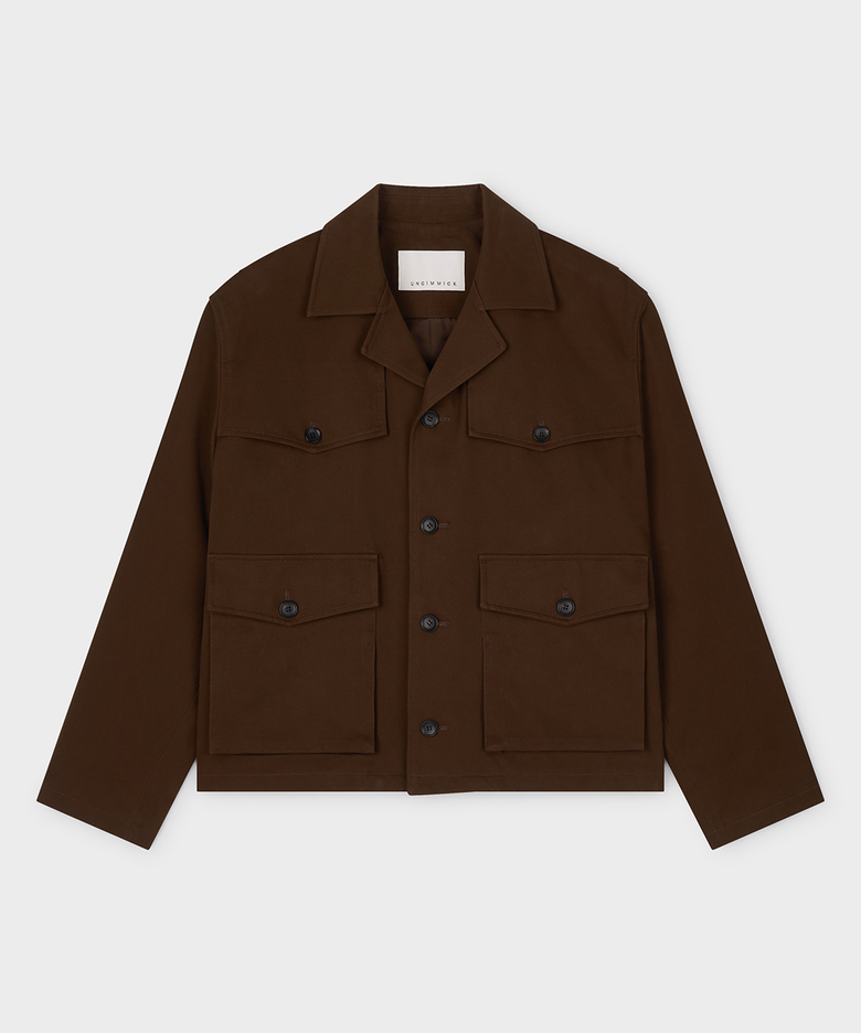 BRUSHED COTTON JACKET (TOBACCO)