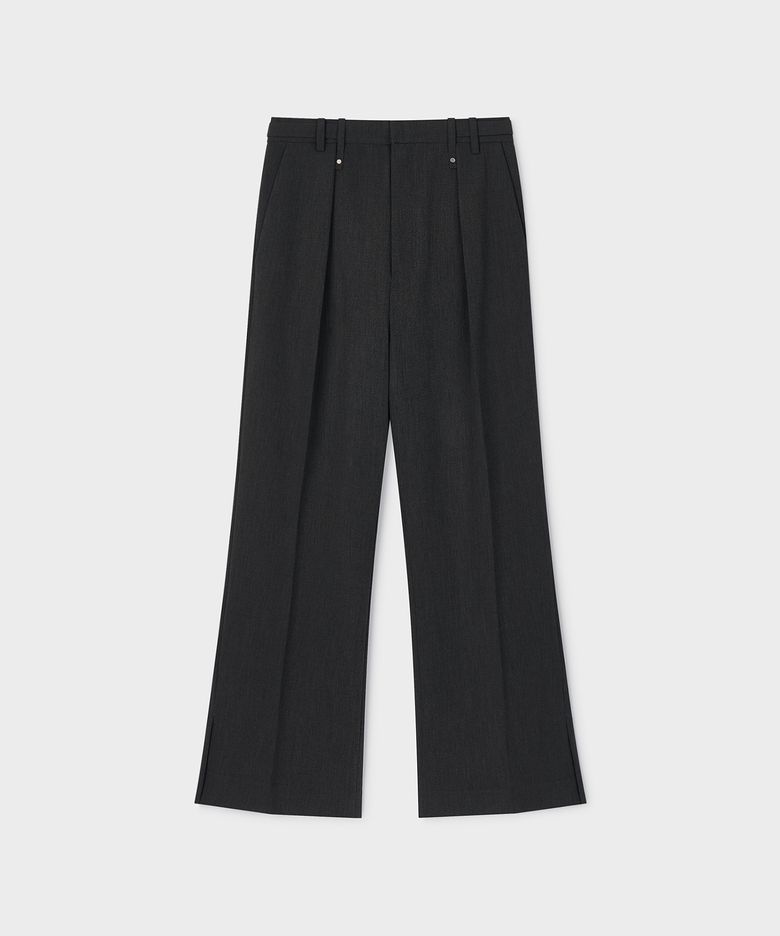 FLARED TAILORED TROUSERS (CHARCOAL)