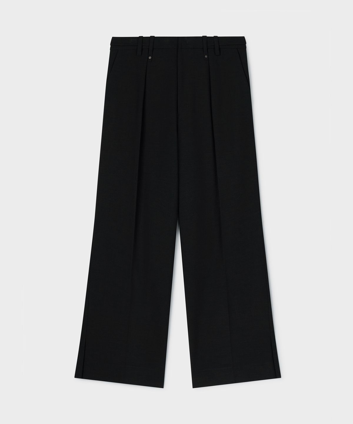 언지미크(UNGIMMICK) FLARED TAILORED TROUSERS (BLACK)