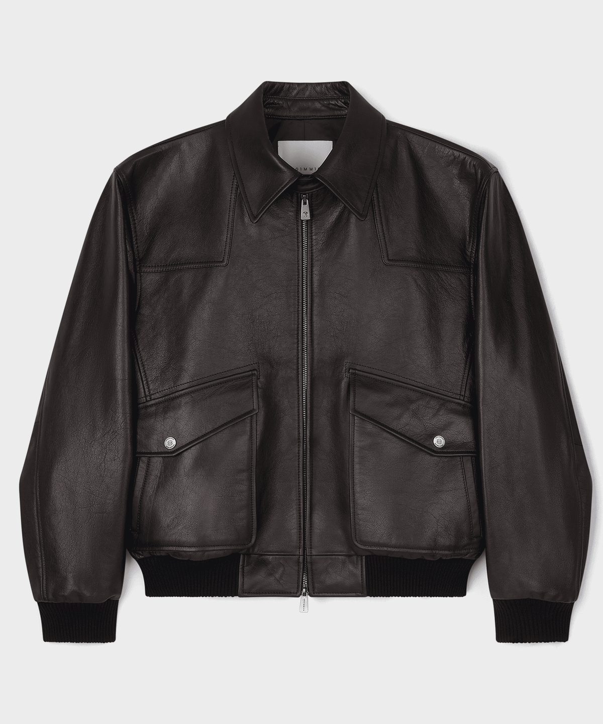 언지미크(UNGIMMICK) BUFFALO LEATHER BOMBER JACKET (BROWN / BUFFALO)