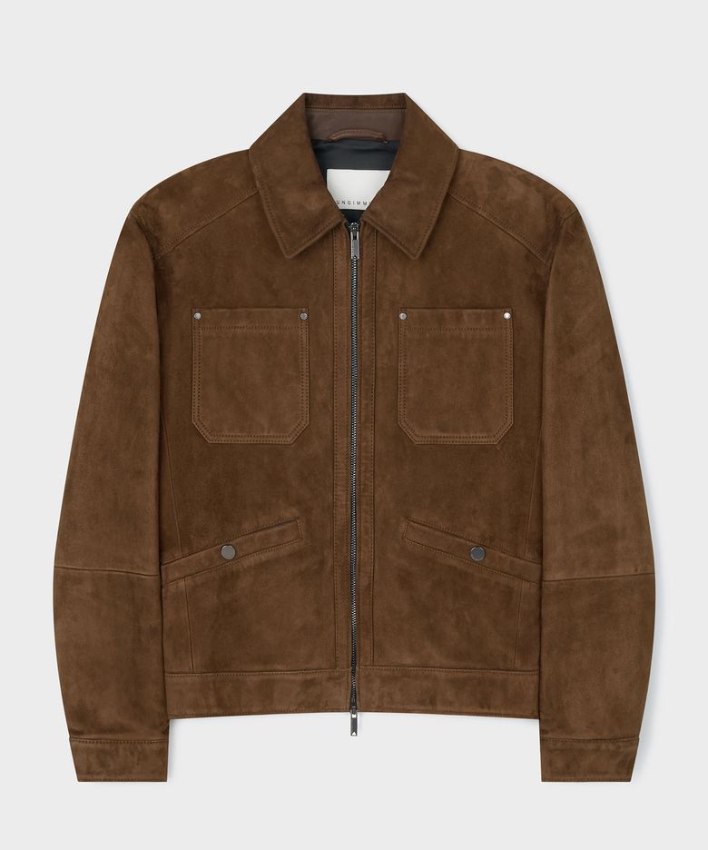 DESERT SUEDE TRUCKER JACKET (BROWN / GOATSKIN)