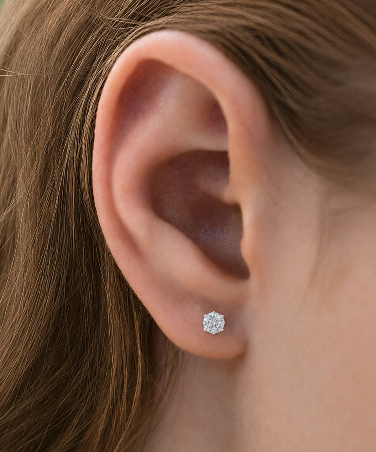 바이브나인(Vibe9) V9 Essential 37 Moissanite Stud Earrings (0.5ct)