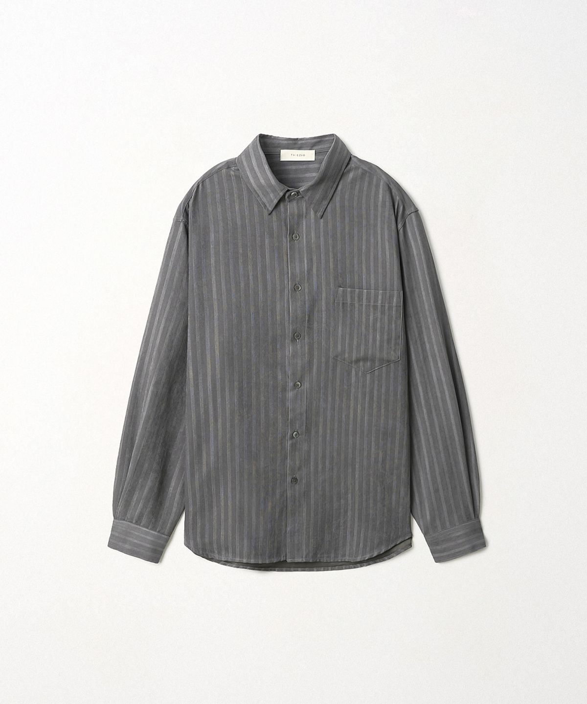 이지오(EZIO) Tailored Stripe Shirt_Grey